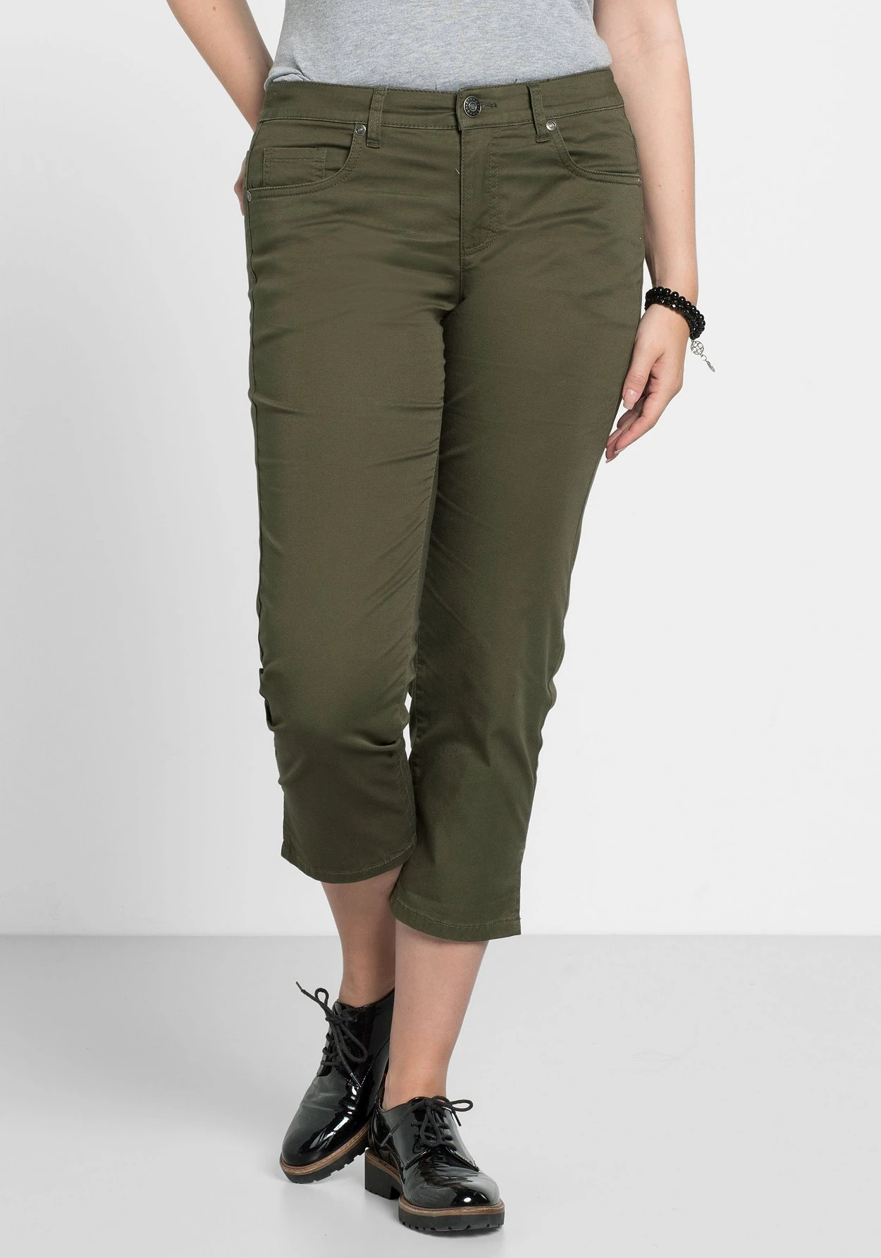 Sheego Schmale 7/8-Hose Aus Elastischem Baumwoll-Twill 1 Sheego Schmale 7/8-Hose Aus Elastischem Baumwoll-Twill