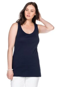 Sheego Longtop In Rippqualität, Mit Weitem Ausschnitt