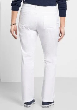 Sheego Gerade Hose Aus Baumwoll-Twill -Shego Kleidung Geschaft 11555000010 0041R 00 SH