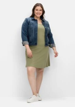 Sheego Kleid In A-Linie Mit Breiten Trägern -Shego Kleidung Geschaft 12037502000 04L08 02 SH