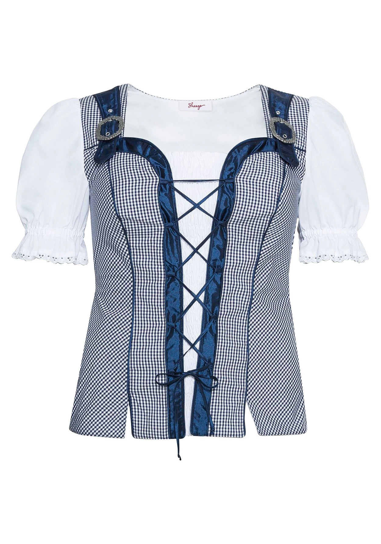 Sheego Trachtenbluse Im Corsagen-Look 3 Sheego Trachtenbluse Im Corsagen-Look – Bild 3