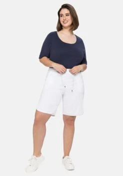 Sheego Jersey-Bermudas Mit Schlupfbund Und Tunnelzug -Shego Kleidung Geschaft 13193000010 04CDE 02 SH