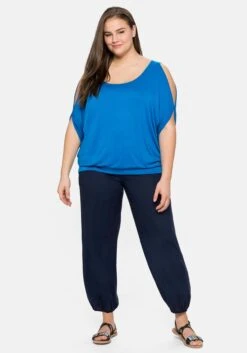 Sheego Weite Strandhose Mit Smokbund 12 Sheego Weite Strandhose Mit Smokbund -Shego Kleidung Geschaft 13452000018 047ER 02 SH