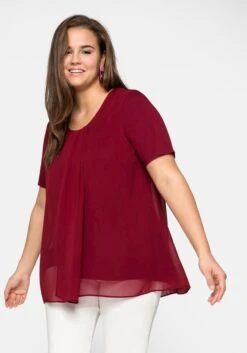 Sheego Blusenshirt Mit Gelegten Falten, Im Lagenlook 11 Sheego Blusenshirt Mit Gelegten Falten, Im Lagenlook -Shego Kleidung Geschaft 13496400259 037L4 00 SH