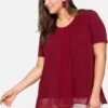 Sheego Blusenshirt Mit Gelegten Falten, Im Lagenlook
