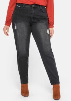 Sheego Mom-Jeans Mit Destroyed-Effekten Und Formbund -Shego Kleidung Geschaft 13727700341 03GYZ 02 SH