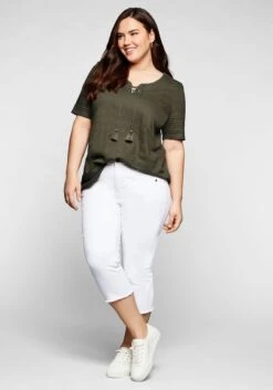 Sheego Shirt In Jacquard-Optik, Mit Bindeband 9 Sheego Shirt In Jacquard-Optik, Mit Bindeband -Shego Kleidung Geschaft 13854901684 03UB2 01 SH