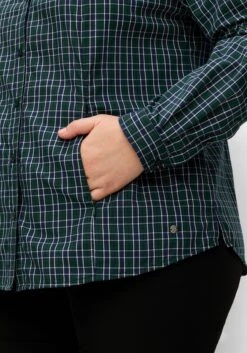 Sheego Karierte Wanderbluse Mit Taschen -Shego Kleidung Geschaft 14009801735 04U4Z 02 SH