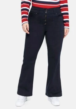 Sheego Bootcut-Hose Mit Markanter Knopfleiste