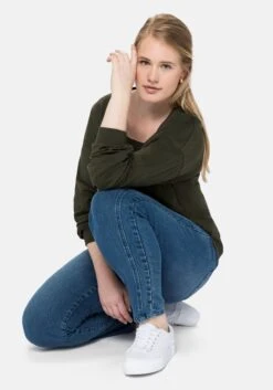 Sheego Slim Jeans Mit Vorverlegter Teilungsnaht -Shego Kleidung Geschaft 14026100053 043JT 02 SH