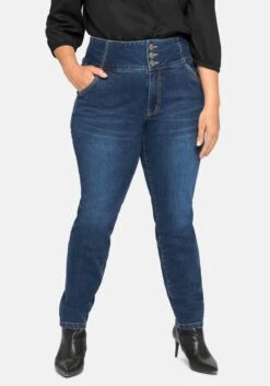Sheego Slim Jeans In Curvy-Schnitt ANNE, Mit High-Waist-Bund -Shego Kleidung Geschaft 14026200330 043IR 02 SH