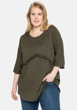 Sheego Tunika Mit Dekorativer Rüsche An Der Taille