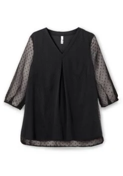 Sheego Tunika Mit Chiffon-Ärmeln Und Knoten Am V-Ausschnitt 8 Sheego Tunika Mit Chiffon-Ärmeln Und Knoten Am V-Ausschnitt -Shego Kleidung Geschaft 14069100289 044LL 00 SH