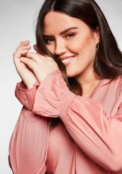 Sheego Tunika Mit Smok-Bündchen Und Ajour-Tape -Shego Kleidung Geschaft 14069300246 044NE 00 SH