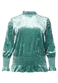 Sheego Langarmshirt Aus Samt, Gesmokt Und Mit Rüschen 8 Sheego Langarmshirt Aus Samt, Gesmokt Und Mit Rüschen -Shego Kleidung Geschaft 14090200164 0456U 00 SH