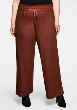 Sheego Weite Joggpants Mit Cargotaschen Aus Samt