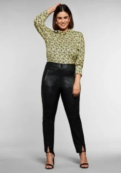 Sheego Schmale Hose Mit Glitzerdruck-Beschichtung -Shego Kleidung Geschaft 14104400289 045SB 01 SH