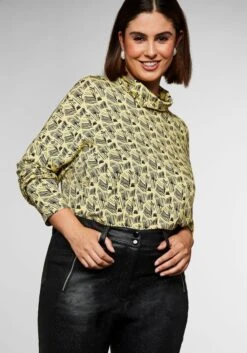 Sheego Schmale Hose Mit Glitzerdruck-Beschichtung -Shego Kleidung Geschaft 14104400289 045SI 00 SH