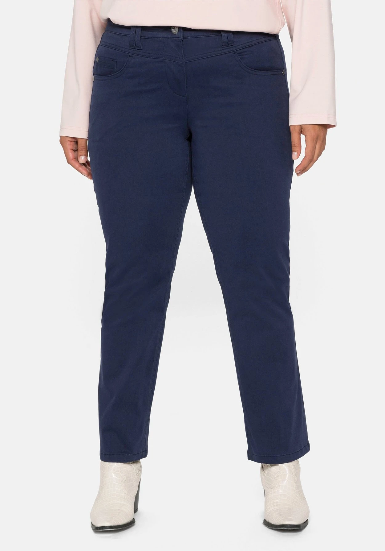 Sheego Gerade Twill-Hose In Extrakurzer Petite-Länge 1 Sheego Gerade Twill-Hose In Extrakurzer Petite-Länge