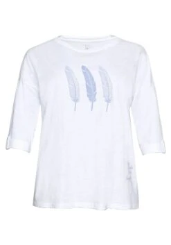 Sheego 3/4-Arm-Shirt Aus Flammgarn, Mit Frontdruck 6 Sheego 3/4-Arm-Shirt Aus Flammgarn, Mit Frontdruck -Shego Kleidung Geschaft 14183700010 0488J 00 SH