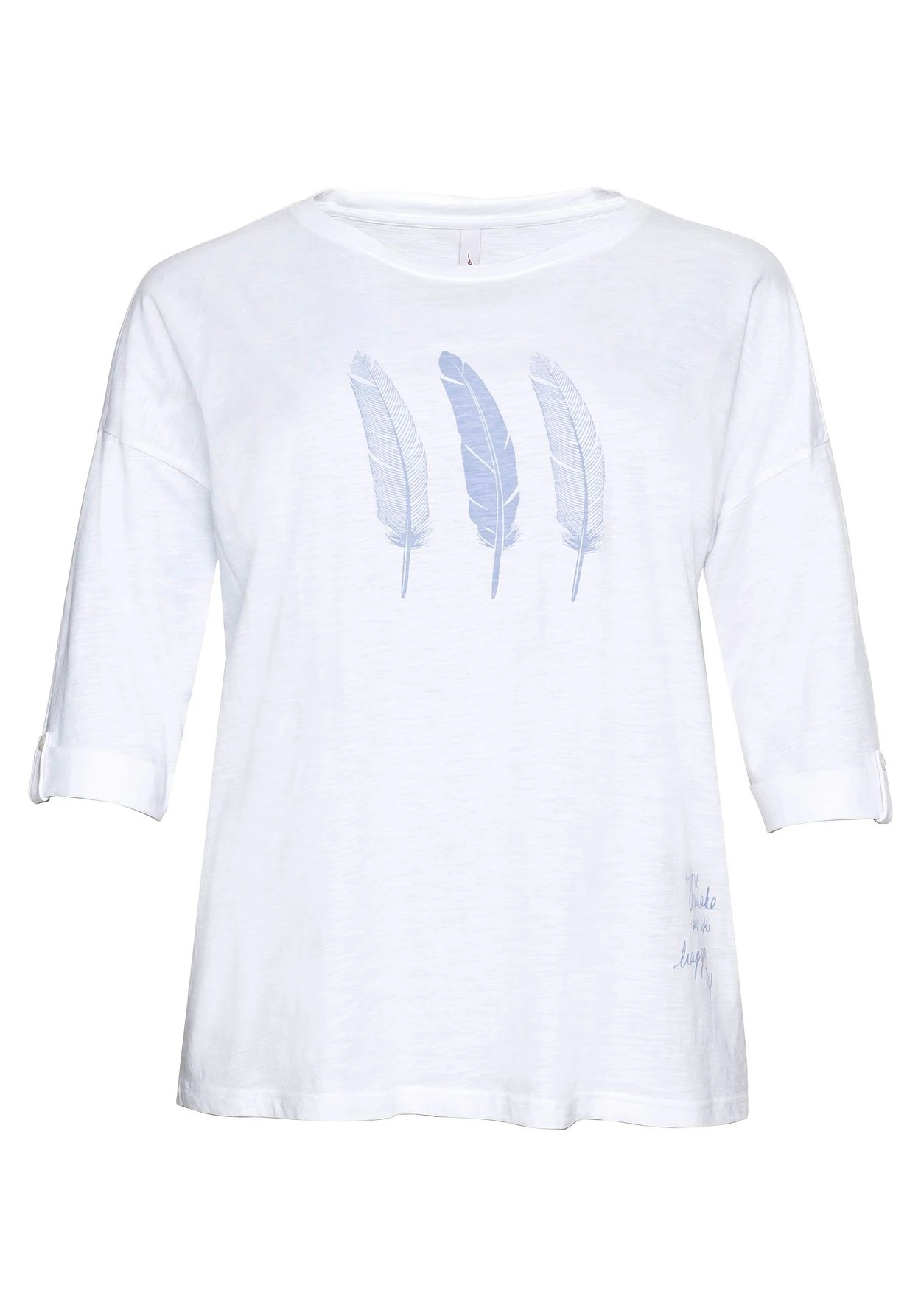 Sheego 3/4-Arm-Shirt Aus Flammgarn, Mit Frontdruck 3 Sheego 3/4-Arm-Shirt Aus Flammgarn, Mit Frontdruck – Bild 3