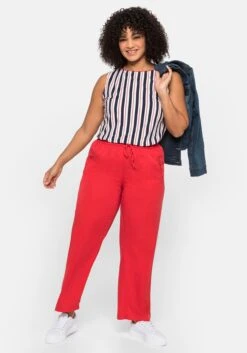 Sheego Gerade Joggpants Mit Elastischem Gummischlupfbund -Shego Kleidung Geschaft 14195701758 0482B 02 SH