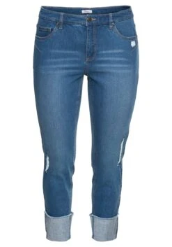 Sheego Schmale Jeans Mit Destroyed-Effekten Und Saumumschlag 11 Sheego Schmale Jeans Mit Destroyed-Effekten Und Saumumschlag -Shego Kleidung Geschaft 14231400327 048IT 00 SH