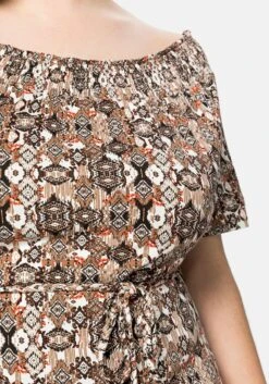 Sheego Strandkleid Mit Bindeband Und Carmenausschnitt -Shego Kleidung Geschaft 14257702004 04A32 00 SH