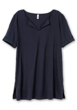 Sheego Longshirt Mit Geschlitztem Ausschnitt 8 Sheego Longshirt Mit Geschlitztem Ausschnitt -Shego Kleidung Geschaft 14258900035 04L5P 00 SH