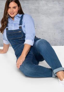 Sheego Jeans-Latzhose Mit Brusttasche Und Seitlichem Einsatz 15 Sheego Jeans-Latzhose Mit Brusttasche Und Seitlichem Einsatz -Shego Kleidung Geschaft 14281000327 048LB 02 SH