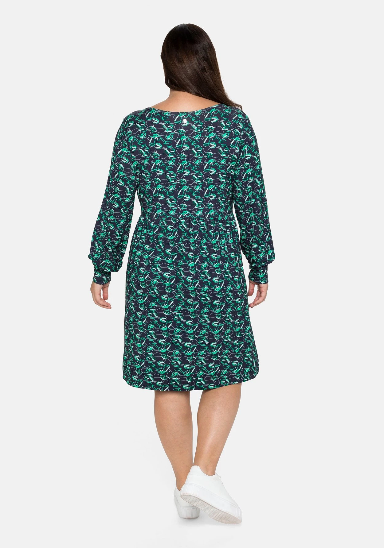 Sheego Jerseykleid Mit Alloverdruck Und Schlüssellochdetail 3 Sheego Jerseykleid Mit Alloverdruck Und Schlüssellochdetail – Bild 3