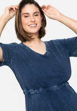 Sheego Jerseykleid In Denim-Optik, Mit Taillennaht 10 Sheego Jerseykleid In Denim-Optik, Mit Taillennaht -Shego Kleidung Geschaft 14374600330 04DSM 00 SH