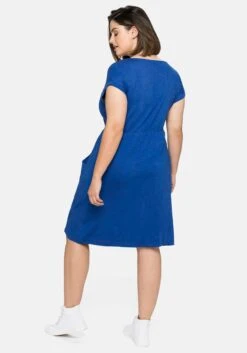 Sheego Jerseykleid Mit Weitem Ausschnitt Und Taschen -Shego Kleidung Geschaft 14375400027 04BRJ 02 SH