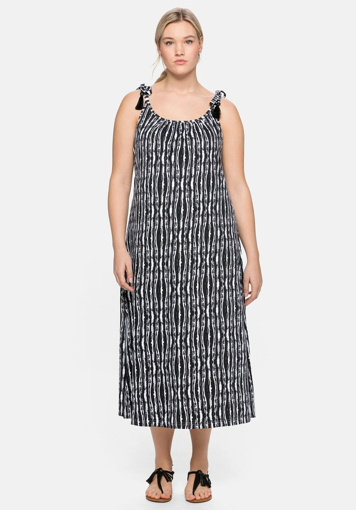 Sheego Trägerkleid Mit Grafikprint, In A-Linie 5 Sheego Trägerkleid Mit Grafikprint, In A-Linie – Bild 5