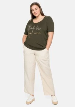 Sheego Shirt Mit Pailletten-Schriftzug, Aus Jersey -Shego Kleidung Geschaft 14375800172 04BMV 02 SH