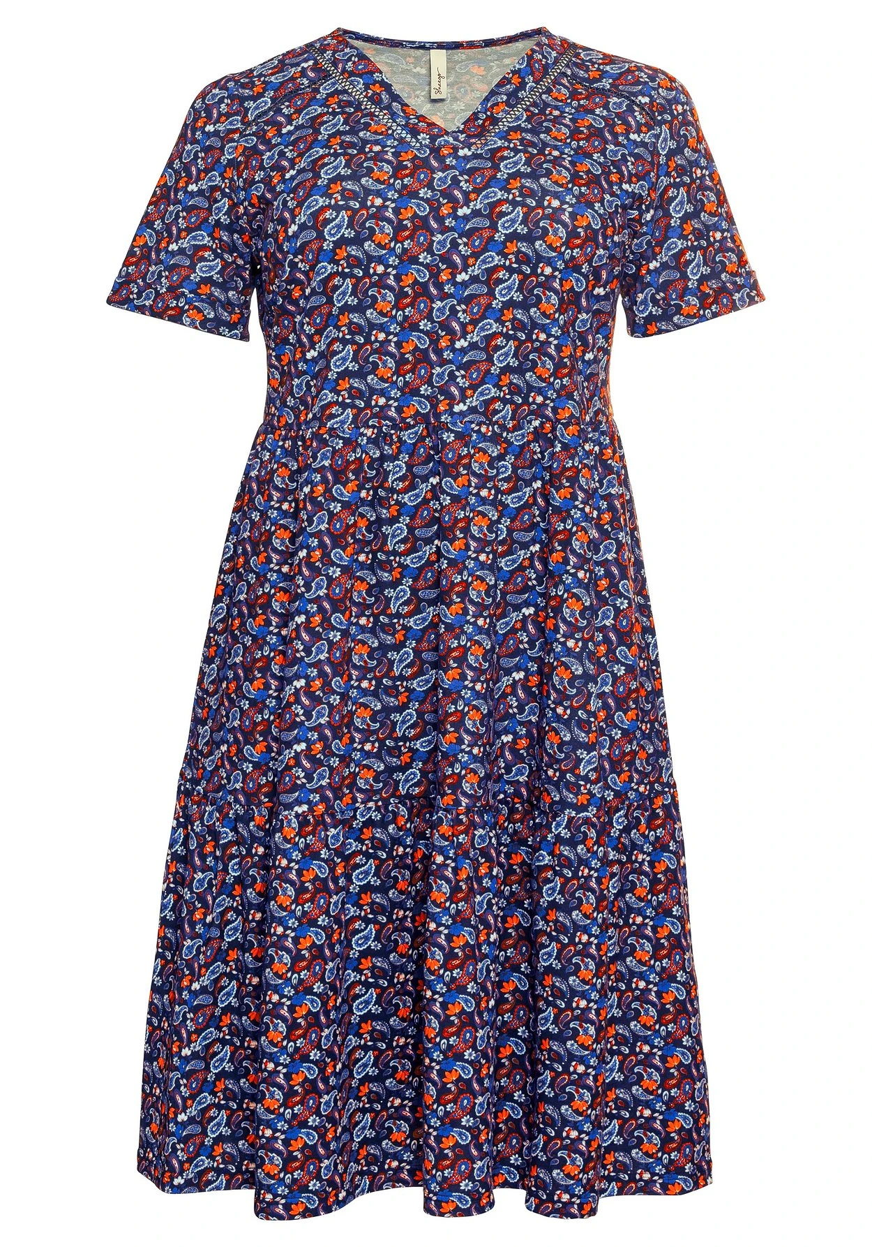 Sheego Shirtkleid Mit Paisleydruck Und Lochspitze 4 Sheego Shirtkleid Mit Paisleydruck Und Lochspitze – Bild 4