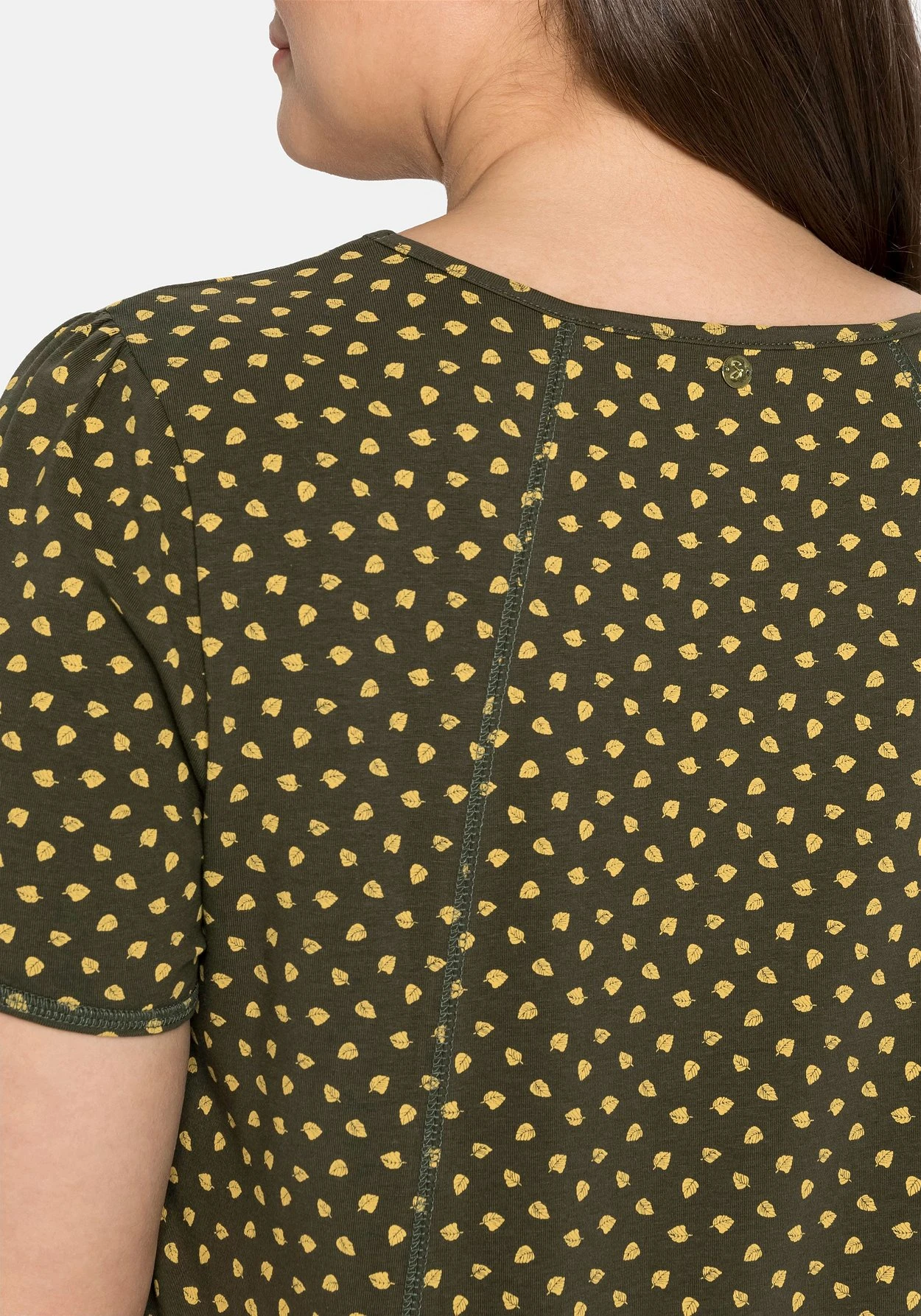 Sheego Jerseykleid Mit Alloverdruck Und Rippbund Am Saum 5 Sheego Jerseykleid Mit Alloverdruck Und Rippbund Am Saum – Bild 5