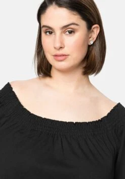 Sheego Jerseykleid Mit Smok-Ausschnitt Und Puffärmeln 10 Sheego Jerseykleid Mit Smok-Ausschnitt Und Puffärmeln -Shego Kleidung Geschaft 14386000289 04BJP 02 SH