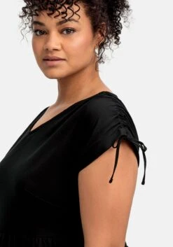 Sheego Jerseykleid Mit Weitem Rock Und V-Ausschnitt -Shego Kleidung Geschaft 14389400289 04N2L 02 SH