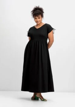 Sheego Jerseykleid Mit Weitem Rock Und V-Ausschnitt -Shego Kleidung Geschaft 14389400289 04N2N 02 SH