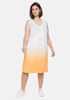 Sheego Ärmelloses Shirtkleid In Batik-Optik, In A-Linie