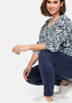 Sheego Leggings Mit Animalprint Und Ziernähten -Shego Kleidung Geschaft 14395400452 04C1W 02 SH