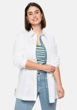 Sheego Hemdbluse Mit Passe Hinten, Aus Reiner Baumwolle