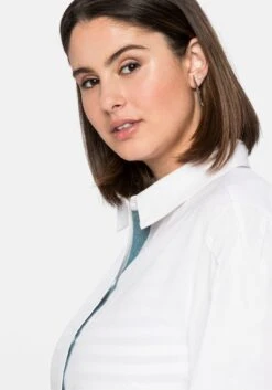 Sheego Hemdbluse Mit Passe Hinten, Aus Reiner Baumwolle 10 Sheego Hemdbluse Mit Passe Hinten, Aus Reiner Baumwolle -Shego Kleidung Geschaft 14396800010 04C4T 02 SH