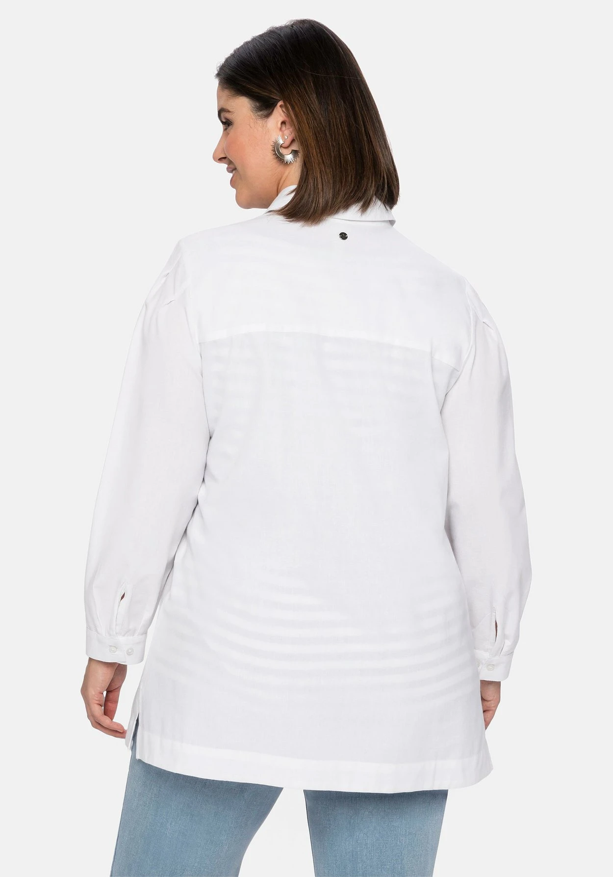 Sheego Hemdbluse Mit Passe Hinten, Aus Reiner Baumwolle 2 Sheego Hemdbluse Mit Passe Hinten, Aus Reiner Baumwolle – Bild 2