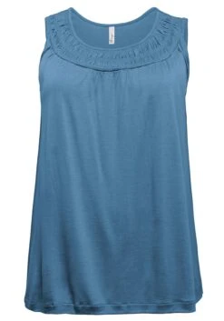 Sheego Top In A-Linie, Mit Gesmoktem Rundhalsausschnitt -Shego Kleidung Geschaft 14397400017 04ALX 00 SH