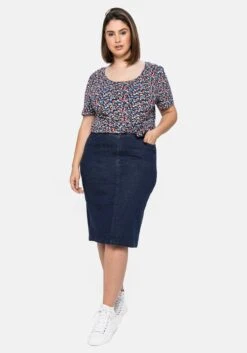 Sheego T-Shirt Mit Rundhalsausschnitt Und Paisleydruck -Shego Kleidung Geschaft 14397700524 04DC7 02 SH