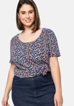 Sheego T-Shirt Mit Rundhalsausschnitt Und Paisleydruck -Shego Kleidung Geschaft 14397700524 04DC9 02 SH