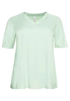 Sheego Tunika Mit Lochmuster Am V-Ausschnitt -Shego Kleidung Geschaft 14397800133 04DD2 00 SH