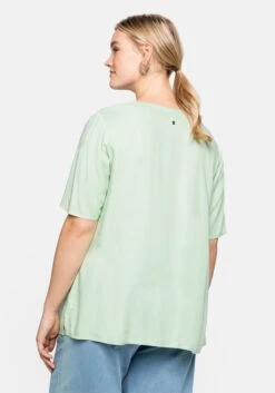 Sheego Tunika Mit Lochmuster Am V-Ausschnitt -Shego Kleidung Geschaft 14397800133 04DD4 02 SH